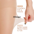 Difutagui Kave 1 Pairs Plus Size Sheer Tights Black Women See Through 20D Affordable Thin Stocking Elastic High Waist Office Ladies Pantyhose. 