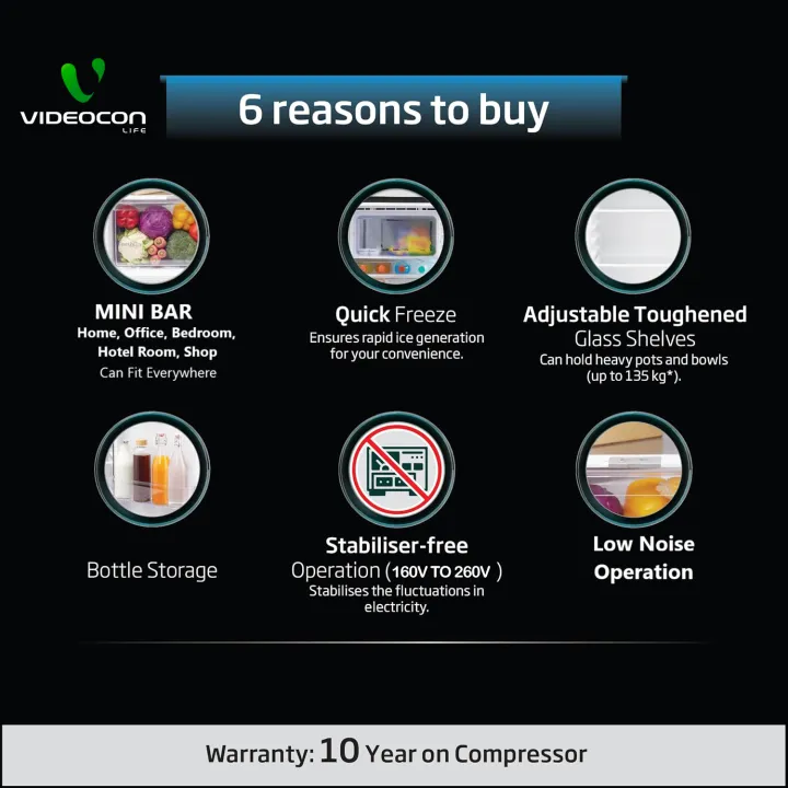 Videocon%20Life%2070%20LTR%20Single%20Door%20Direct%20Cool%20Refrigerator%20Mini%20Bar%205%20Star%20Steel%20Color%20VCM%20-%20Image%203