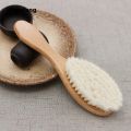 Wenefang Soft Baby Wood Brush Newborn Baby Stuff Natural Wool Comb Infant Hair Brush Head Massager Portable Kid Babies Bath Accessories. 