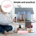 Creative :12 Scale Dollhouse Bed Frame Bedroom Scene Doll Bed Furniture With Mattress Single Bed Mini Bed Model Dollhouse Accessories. 