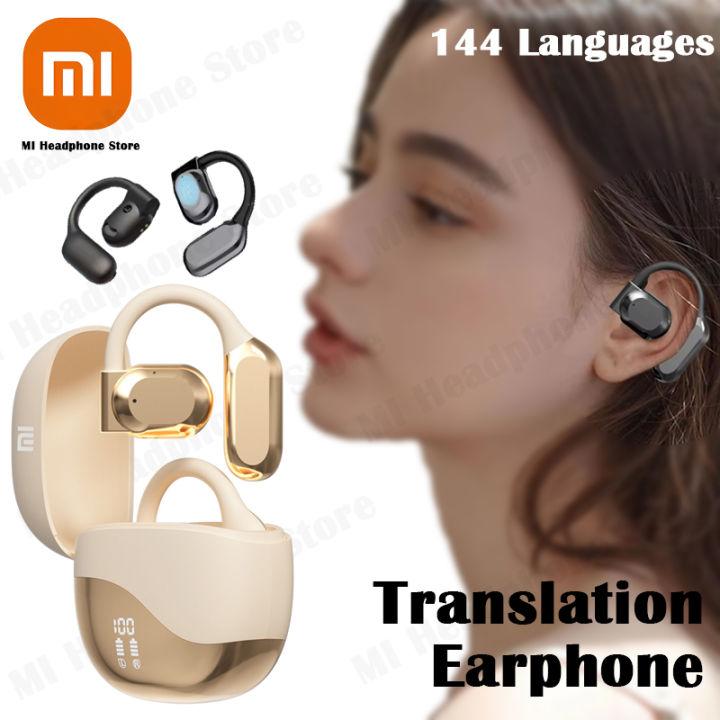 New specials Xiaomi AI Translator Earbuds Bluetooth Real Time headphones 5.4 Two-Way instant voice Translator Ear Hook for Business Travel