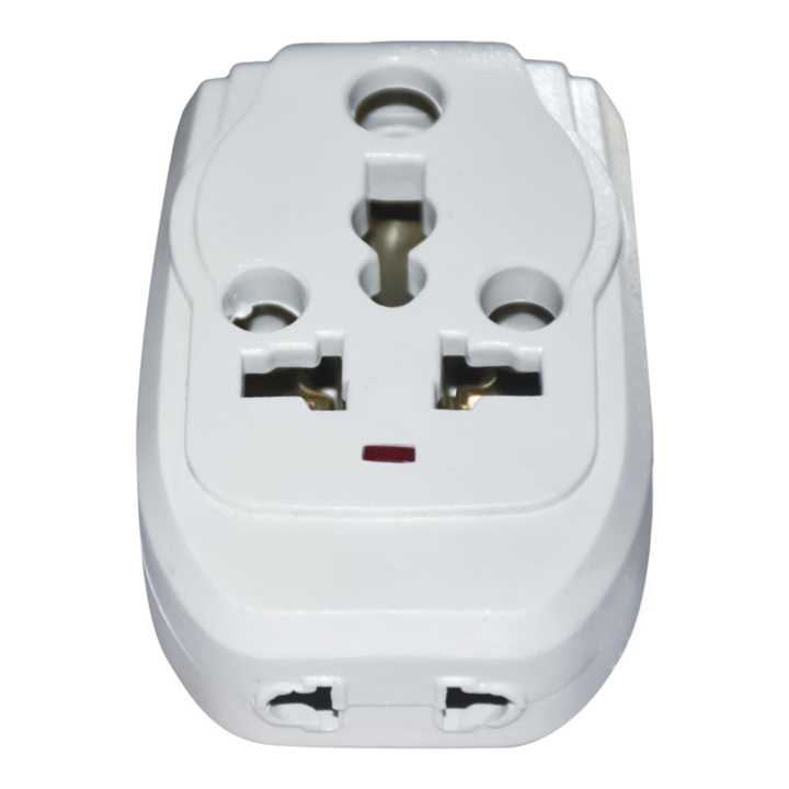 White Color Conversion 16 Amp Heavy 3 Pin Multiplug