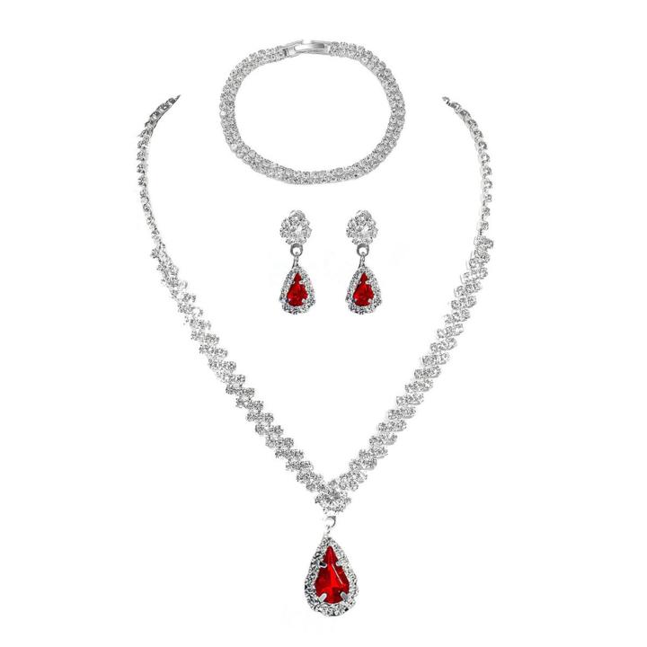 CARAT Women Jewelry Elegant Rhinestone Jewelry Set for Prom