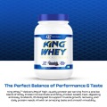 Ronnie Coleman King Whey Protein 2lbs Chocolate Flavor with 100% Whey Protein ISOLATE and Concentrate Blend USA Brand. 