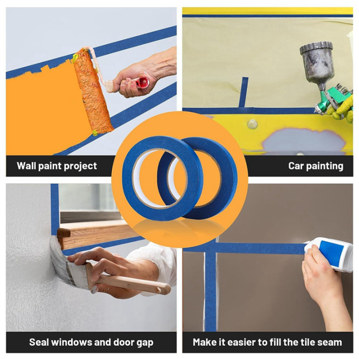 Blue%20Painters%20Tape%20Blue%20Tape%20for%20Painting%20Automotive%20Walls%20Packing%20Removable%20Free%20Residue,%204%20Rolls%20-%20Image%207