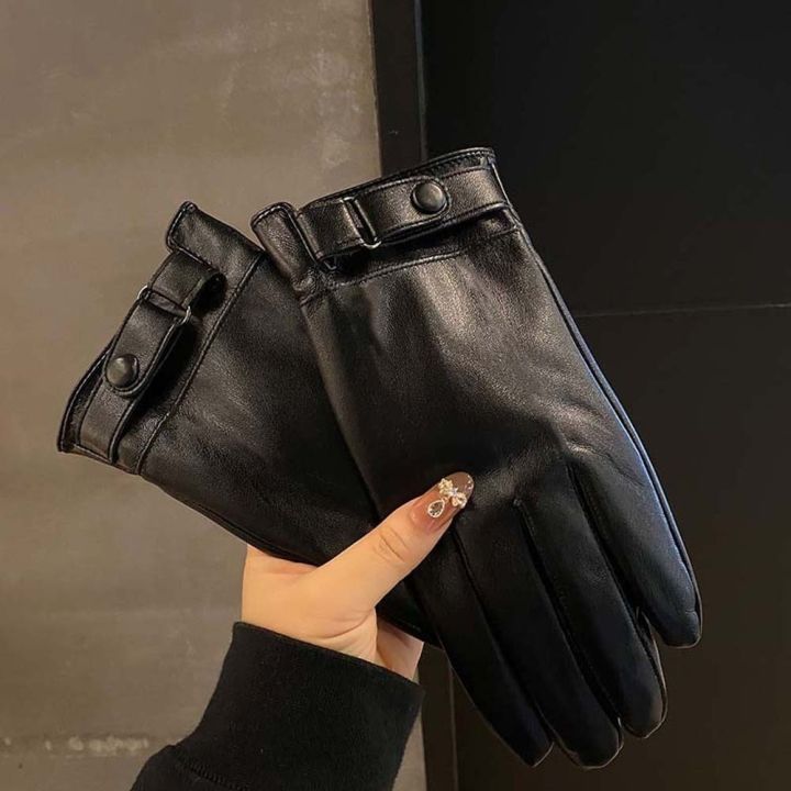 1pair%20Equestrian%20Soft%20PU%20Anti-cold%20Gloves%20Touch%20Screen%20Solid%20Color%20Men%20Finger%20Mittens%20Adjustable%20Warmer%20Windproof%20Mittens%20Winter%20-%20Image%208