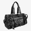 PU Leather Side Bag Office Bag Gym Bag Casual Messenger Hand Bag For Men- Black. 