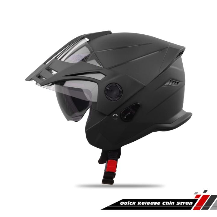 Steelbird%20SBH-23%20GT%20Plus%20Open%20Face%20ISI%20Certified%20Helmet%20with%20Inner%20Sun%20Shield%20(Medium%20580%20MM,%20Dashing%20Black)%20-%20Image%205