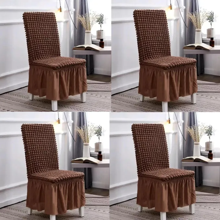 Dining%20Room%20Stretchy%20Chair%20Covers%20With%20Skirt,%204%20Pcs%20Set%20-%20Image%204