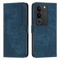 Vantime for vivo V29 5G Vintage PU Leather Wallet Case Flip Stand Card Slot Cover + Lanyard. 