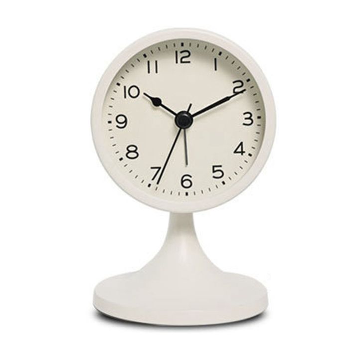 Nordic Metal Round Alarm Clock, Silent Table Clock, Home Decor B