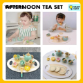 Wenefang Wooden Pretend Play Set High Tea Set Toys Ice Cream Toys Cashier Toys Cake Toys for Kids Girl Boy Wooden Pretend Play Toys Language Development. 