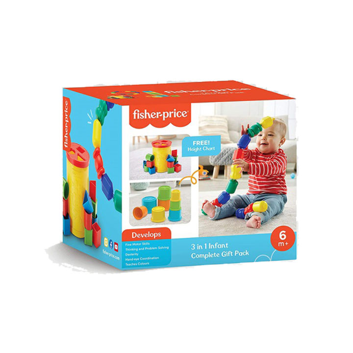Fisher-Price 3 in 1 Infant Stacking and Sorting Gift Pack