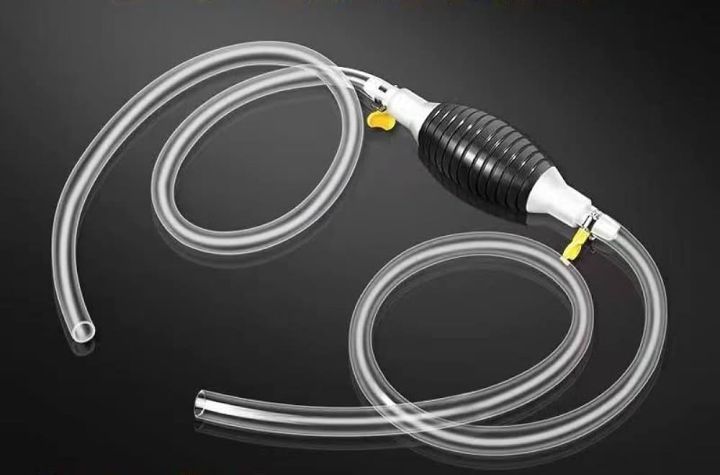 VOL Fuel Syphon Pump, High Flow Siphon Pump Kit for Fuel Petrol Transfer, Enhanced Hand Water Pump 2m PVC Fuel Hose Syphon Pump Kit for Petrol Jerry Can Transfer Fish Tank Clean