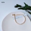 【Mega Sale】Bright Eyes Vintage Style Natural Pearl Plated 14K Gold Simple Super Fairy Beautiful Noble Bracelet Women's Bracelet. 