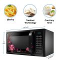 Samsung 28 L Convection  Oven (MC28H5025VP/TL, Black with Magnolia Pattern, Slim). 