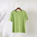 Casual Round Neck Short Sleeve Cotton T-Shirt for Men - Solid Color Summer Top. 