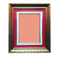 Big 3D Thick Golden Bit Red & White Border Single Photo Frame A4 Size. 