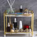 Golden Shelf Cosmetic Organizer Shelf Wrought Iron Lipstick Perfume Tray. 