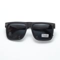 Matte Black Square Frame Casual Sunglasses For Men Polycarbonate Polarized Sunglasses For Men. 