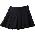 Spring Autumn 2024 High Waist High Waist Pleated Skirt Little Black Skirt Upskirt Skirt Women's Stretch Korean Version Puffy Hakama. 