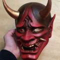 Japanese Assassin Mask Halloween Creepy Face Mask Latex Cosplay Party Props. 