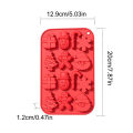 Chocolate Mold Christmas Crutch Silicone Festive Bakeware DIY Candy Fudge Ice Jelly Cake Decor Bakeware Mold ZHIYU. 