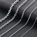Difutagui Stainless Steel Silver Color O Shape Chain Necklace 1.6mm / Original 2.4mm / 3mm / 4mm / 5mm Fashion Men And Women New Jewelry. 