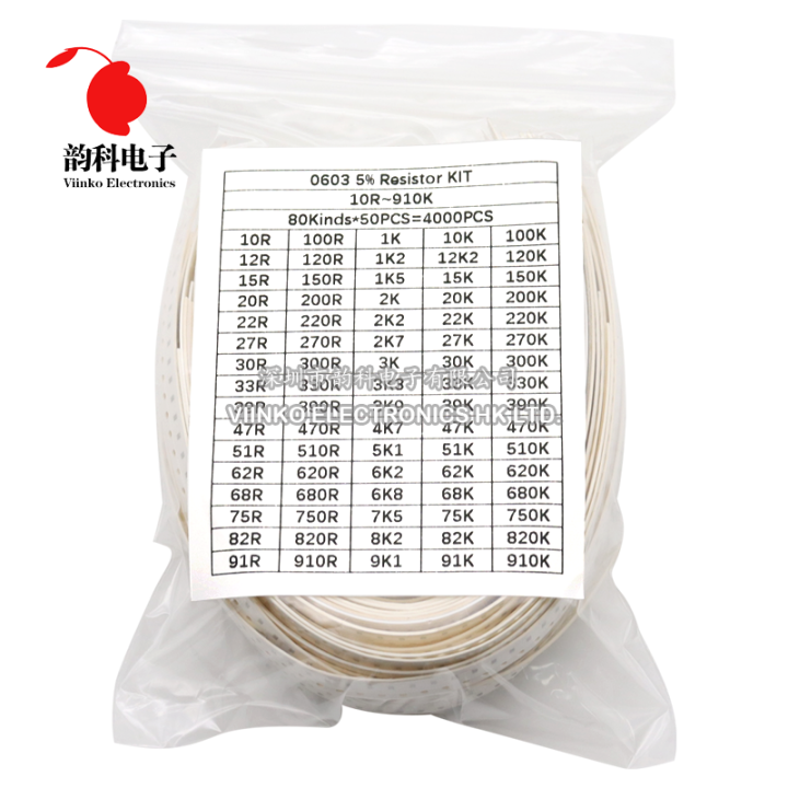 0402 0603 0805 1206 80values SMD Chip Resistor Assorted Kit 5% 10 ohm ...