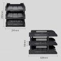File Tray /Delli 9217ES 3-Compartment File Rack for Office Files/Letter/Document/ Desk Organizer /File Tray File Rack - Black- 1 pcs. 