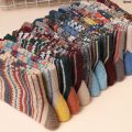 QianxiFifty percent discount Portable Winter Snow Boots Men's Fashion Colorful Style Thickened Men's 5 New Specials Pair Cotton Socks Warm Men's Retro Socks and Autumn Warmth. 