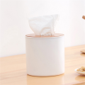 Cluellp-4X Wooden Cover Round Roll Paper Tissue Tube Household Removable Mini Wooden Tissue Box. 
