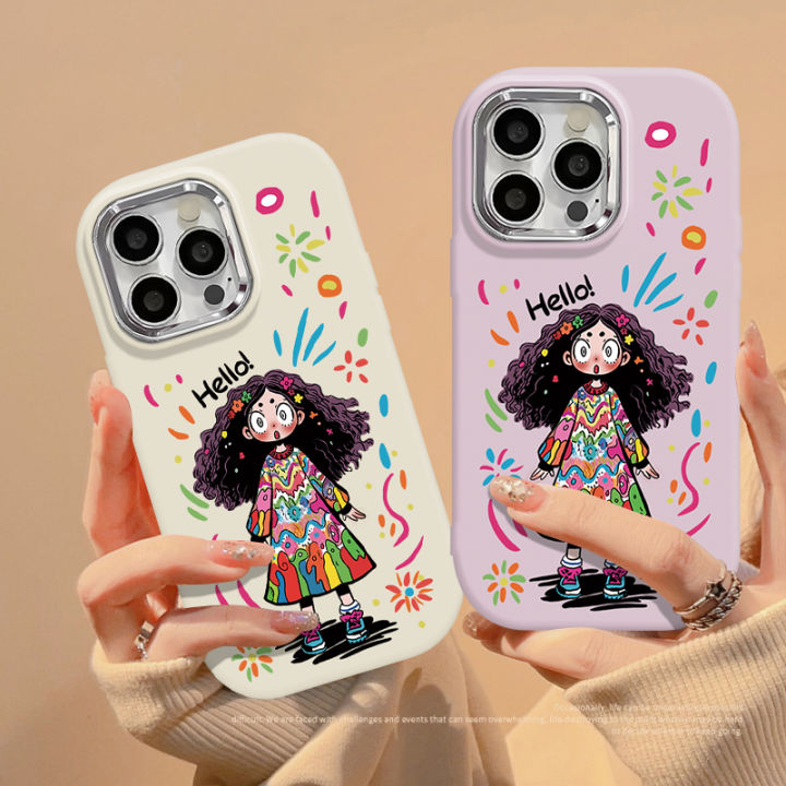 Colorful%20Big%20Eyed%20Girl%20Graffiti%20Cover%20Compatible%20for%20IPhone%2015%2011%2014%2013%2012%20Pro%20Max%207Plus%20XR%20XS%20Max%20X%207%208%20Plus%20SE%20Macron%20Plating%20Metal%20Lens%20Case%20-%20Image%208