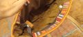 Multicolor Women's Woven Cotton & Leather Patchwork Shoulder Tote Bag – Casual Daily Handbag with Zipper Closure. 