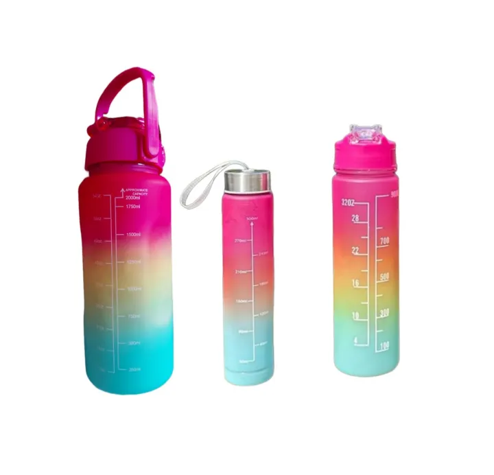 3%20In%201%20Colorful%20Sports%20Water%20Bottle%20Multicolor(2000ml-900ml-300ml)%20-%20Image%202