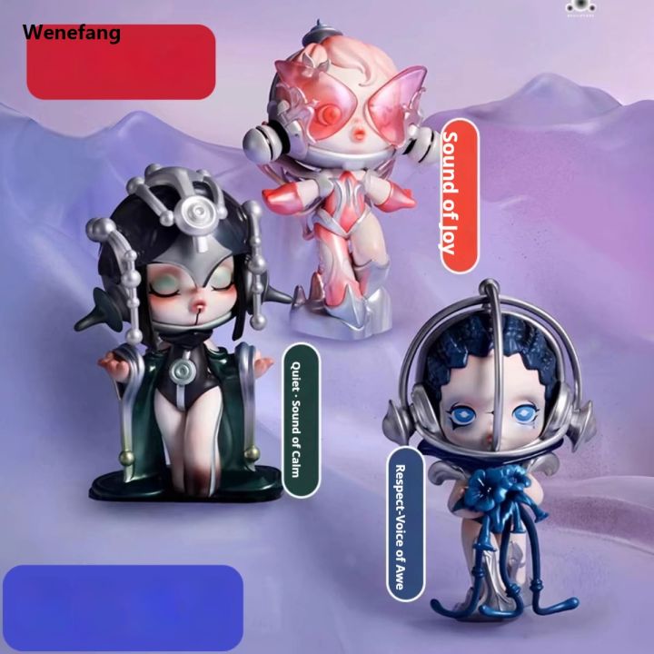 Wenefang Skullpanda Sound Series Super Cute Blind Box Hand Fashion SP13 Portable Generation Doll Mystery Box Kawaii Model Decoration Gifts Toys