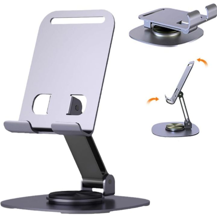 Mobile%20Phone%20stand%20for%20Desk%20/%20Bed%20,%20360%C2%B0%20Degree%20Rotating,adjustable%20Foldable%20Cell%20Phone%20Holder,Aluminum%20Office%20Desk%20Accessories%20All%20Phones%20-%20Image%202