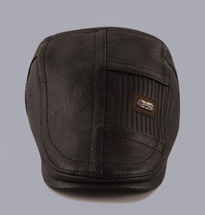 Casual%20Leather%20Skin%20Friendly%20Soft%20Classic%20Design%20Men's%20Flat%20Cap%20-%20Image%208