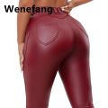 Wenefang Fashion Faux Leather Pants Women High Waist Pu Leggings Thin Velvet Original Trousers with Pockets Autumn Winter Female Clothing New. 