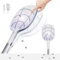 Plastic Racket Automatic Mosquito Killer Swatter/Bat | GECKO White 400 mAh Lithium Battery Mosquito Killer. 