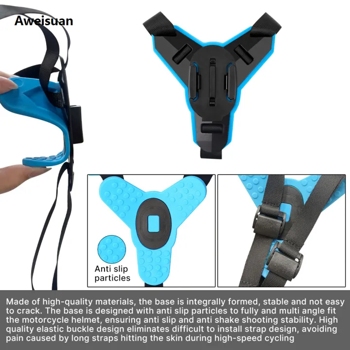 Aweisuan%20Action%20Camera%20Accessorie%20Helmet%20Strap%20For%20Gopro%2013%2012%2011%2010%209%20Insta%20Bargain%20price%20360%20DJI%20Osmo%20Magnetic%20Adaptor%20Chin%20Strap%20Mount%20Holder%20Set%20-%20Image%206