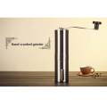 Manual Coffee Grinder Conical Burr Mill Brushed Stainless Steel. 