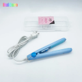 Base Portable Mini Hair Straightener Ceramic Curling Iron with Storage Box. 