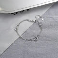 Silver Double Layers Love Heart Bracelets For Women Girls Elegant Birthday MNP. 