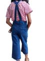 Denim Three Fourth Dungaree - Rocky Quarter For 9 - 11 Years Girls. 