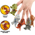 Mini Dinosaur Toys Finger Biting Action Dinosaur Figures Toy Sets for Boys Kids Birthday Gift Cake Toppers. 