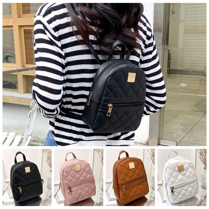 Fashion%20Solid%20color%20Lingge%20Backpack%20Handbag%20Travel%20Bag%20PU%20Backpack%20Storage%20Bag%20Small%20School%20Bag%20Students%20-%20Image%205