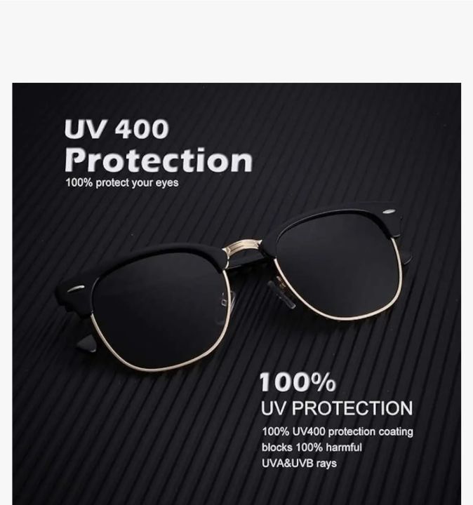 Club%20Master%20Black/Golden%20Frame%20Sunglasses%20For%20Unisex%20-%20Image%205