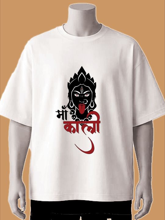 Maa%20Kali%20%E2%80%9C%E0%A4%AE%E0%A4%BE%E0%A4%81%20%E0%A4%95%E0%A4%BE%E0%A4%B2%E0%A5%80%E2%80%9D%20Printed%20T-Shirt%20%7C%20Blue%20%7C%20cream%20white%20%20T-Shirt%20-%20Image%203