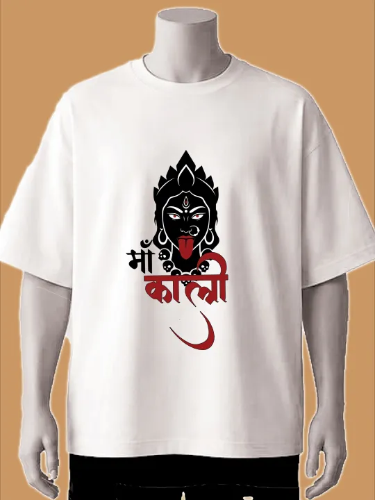 Maa%20Kali%20%E2%80%9C%E0%A4%AE%E0%A4%BE%E0%A4%81%20%E0%A4%95%E0%A4%BE%E0%A4%B2%E0%A5%80%E2%80%9D%20Printed%20T-Shirt%20%7C%20Blue%20%7C%20cream%20white%20%20T-Shirt%20-%20Image%203